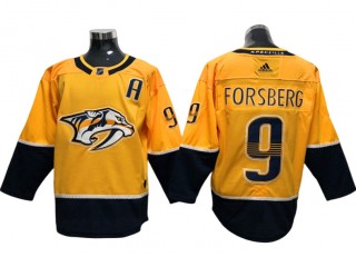 Nashville Predators #9 Filip Forsberg Gold Home Jersey