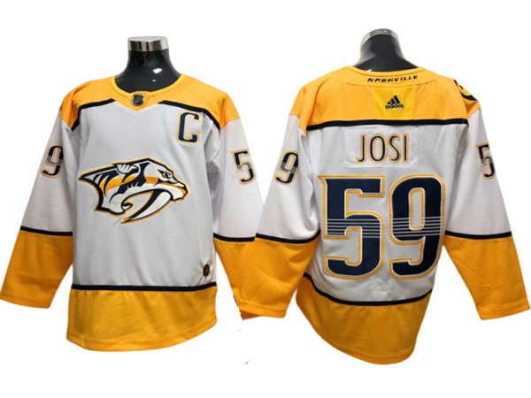 Nashville Predators #59 Roman Josi White Away Jersey