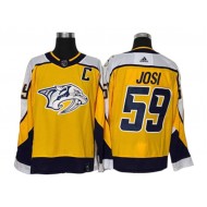 Nashville Predators #59 Roman Josi Yellow 2021 Retro Reverse Jersey