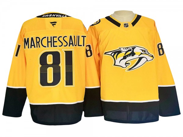 Nashville Predators #81 Jonathan Marchessault 2024 Gold Home Jersey