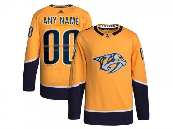 Custom Nashville Predators Gold Home Jersey