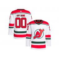 Custom New Jersey Devils White Alternate Jersey