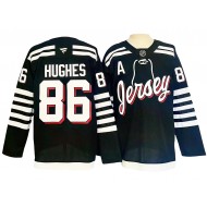 New Jersey Devils #86 Jack Hughes Black Alternate 2024 Jersey