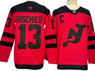 New Jersey Devils #13 Nico Hischier Red Stadium Series 2024 Jersey