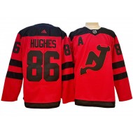 New Jersey Devils #86 Jack Hughes Red 2024 Stadium Series Jersey