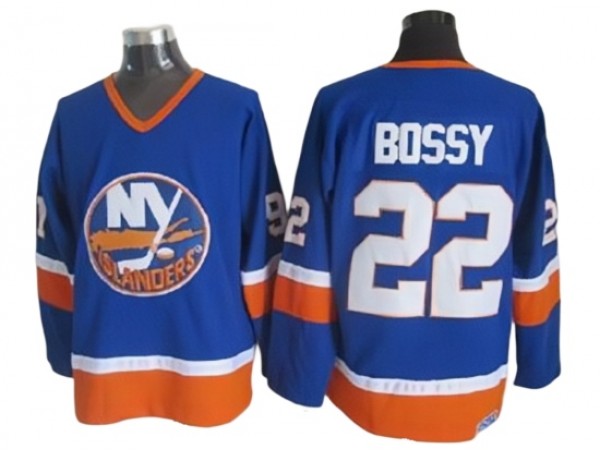 New York Islanders #22 Mike Bossy Vintage CCM Jersey - Blue/White