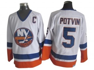 New York Islanders #5 Denis Potvin Vintage CCM Jersey - Blue/White