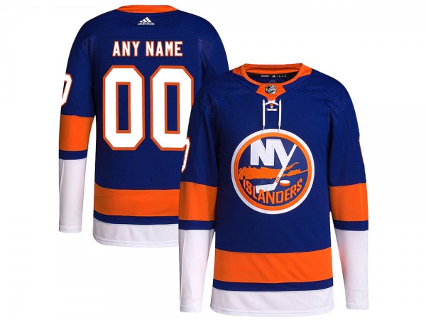 Custom New York Islanders Blue Home Jersey