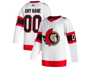 Custom Ottawa Senators White Away Jersey