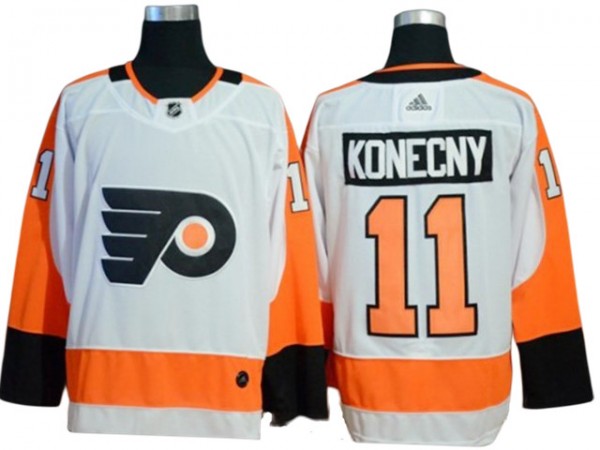 Philadelphia Flyers #11 Travis Konecny White Away Jersey