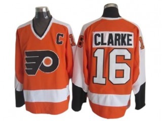 Philadelphia Flyers #16 Bobby Clarke Orange Vintage CCM Jersey