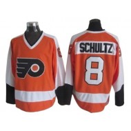 Philadelphia Flyers #8 Dave Schult Orange Vintage CCM Jersey