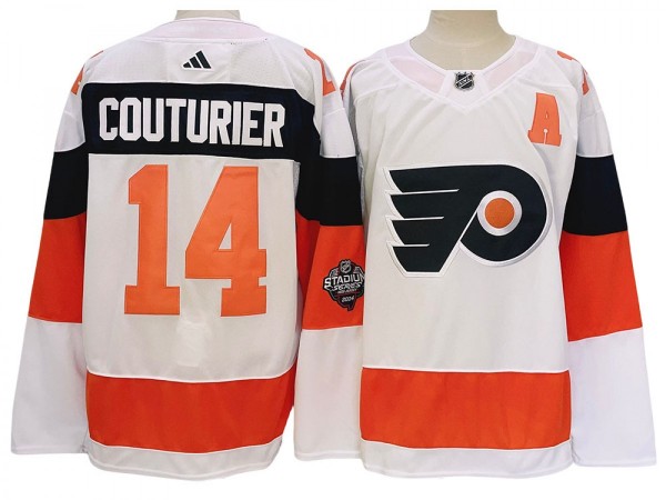 Philadelphia Flyers #14 Sean Couturier White 2024 NHL Stadium Jersey