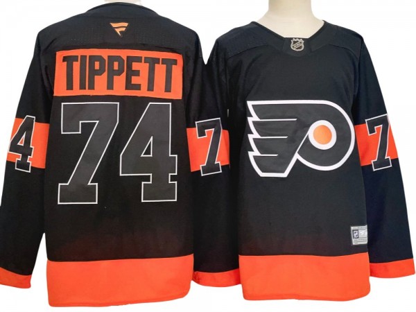 Philadelphia Flyers #74 Owen Tippett Black Alternate 2024 Jersey