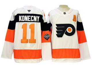 Philadelphia Flyers #11 Travis Konecny 2024 White Stadium Series Jersey