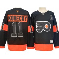 Philadelphia Flyers #11 Travis Konecny Black Alternate 2024 Jersey