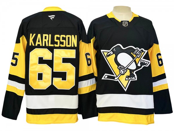 Pittsburgh Penguins #65 Erik Karlsson 2024 Black Home Jersey