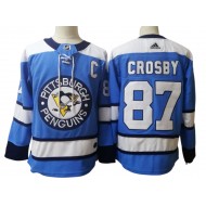 Pittsburgh Penguins #87 Sidney Crosby Light Blue Jersey