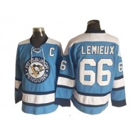 Pittsburgh Penguins #66 Mario Lemieux Light Blue 1969 Vintage CCM Jersey