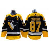 Pittsburgh Penguins #87 Sidney Crosby Black 2022/23 Reverse Retro Jersey