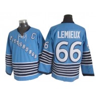 Pittsburgh Penguins #66 Mario Lemieux 1967 Vintage CCM Jersey - White/Light Blue