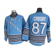 Pittsburgh Penguins #87 Sidney Crosby 1967 Vintage CCM Jersey - White/Light Blue