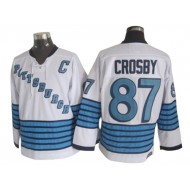 Pittsburgh Penguins #87 Sidney Crosby 1967 Vintage CCM Jersey - White/Light Blue