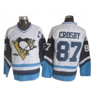 Pittsburgh Penguins #87 Sidney Crosby White/Blue 1978 Vintage CCM Jersey