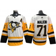 Pittsburgh Penguins #71 Evgeni Malkin White Away Jersey