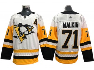 Pittsburgh Penguins #71 Evgeni Malkin White Away Jersey