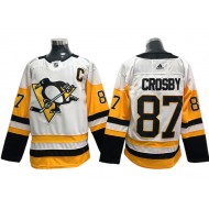 Pittsburgh Penguins #87 Sidney Crosby White Away Jersey