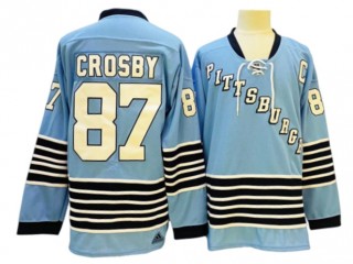 Pittsburgh Penguins #87 Sidney Crosby Light Blue Heritage Classics Jersey