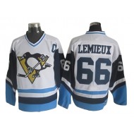 Pittsburgh Penguins #66 Mario Lemieux White/Blue 1978 Vintage CCM Jersey