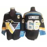 Pittsburgh Penguins #66 Mario Lemieux Black 1995 Vintage CCM Jersey