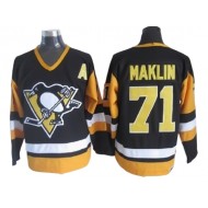 Pittsburgh Penguins #71 Evgeni Malkin Vintage CCM Jersey - Black/White/Yellow