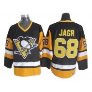 Pittsburgh Penguins #68 Jaromir Jagr Vintage CCM Jersey - Black/White/Yellow