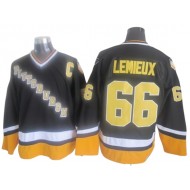 Pittsburgh Penguins #66 Mario Lemieux 1996 Vintage CCM Jersey - Black/White