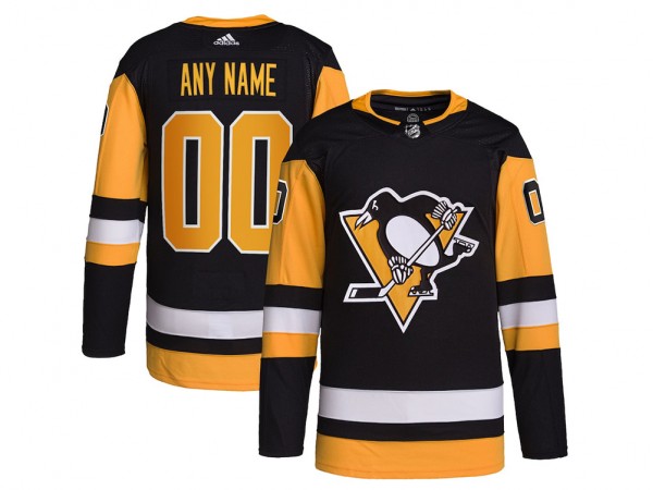 Pittsburgh Penguins Home Custom Jersey - Black