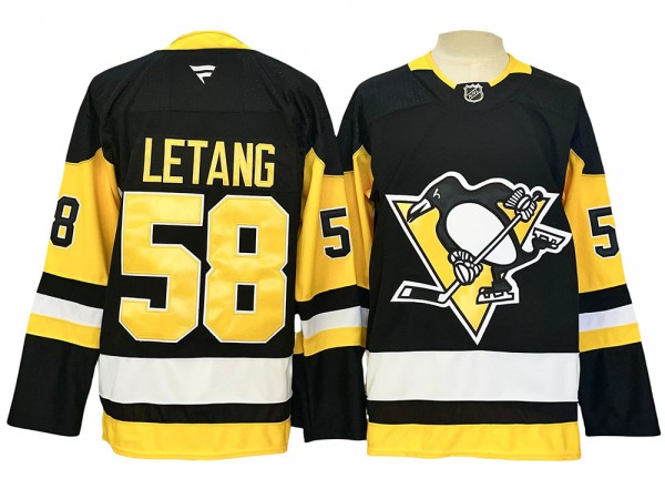 Pittsburgh Penguins #58 Kris Letang 2024 Black Home Jersey