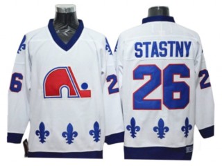 Quebec Nordiques #26 Peter Stastny White Vintage CCM Jersey