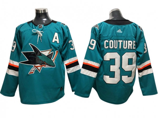 San Jose Sharks #39 Logan Couture Teal Home Jersey