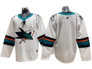 San Jose Sharks Blank White Away Jersey