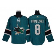 San Jose Sharks #8 Joe Pavelski Teal Home Jersey