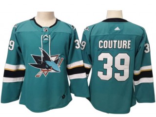 Women's San Jose Sharks #39 Logan Couture Jersey - Teal/White