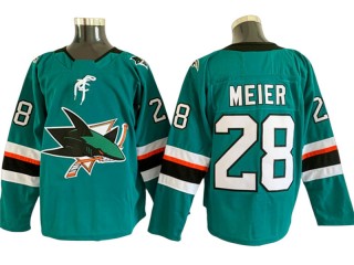 San Jose Sharks #28 Timo Meier Teal Home Jersey