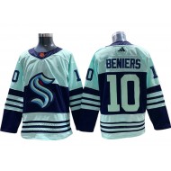 Seattle Kraken #10 Matty Beniers Teal Reverse Retro 2.0 Jersey