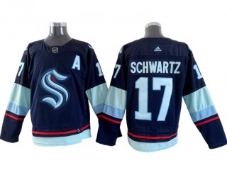 Seattle Kraken #17 Jaden Schwartz Navy Jersey