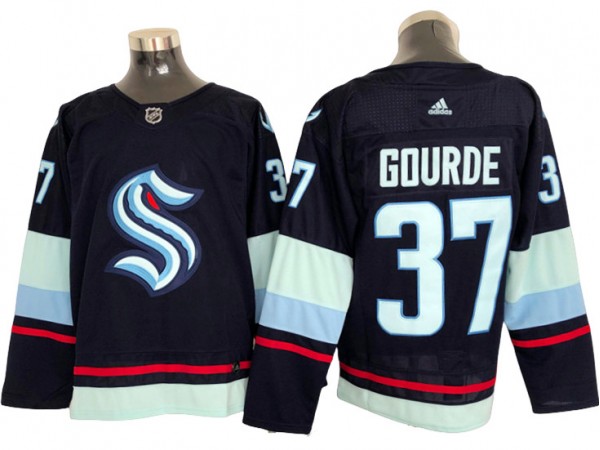 Seattle Kraken #37 Yanni Gourde Navy Jersey