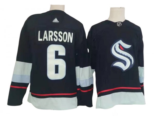 Seattle Kraken #6 Adam Larsson Navy Jersey