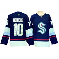 Seattle Kraken #10 Matty Beniers Navy Home 2024 Jersey